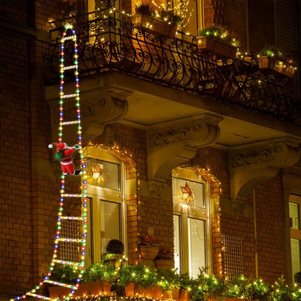Nzmarket Climbing Santa LED Christmas Rope Light – 300cm Outdoor Display