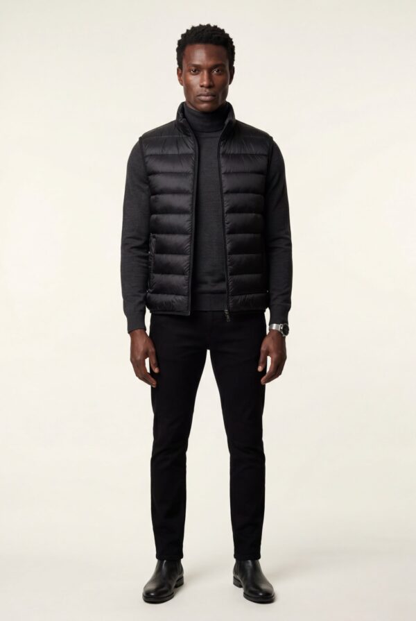 Beau | Men's Lightweight High Collar Puffer Vest