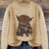 Aurélie - Pull Chic Imprimé Vache