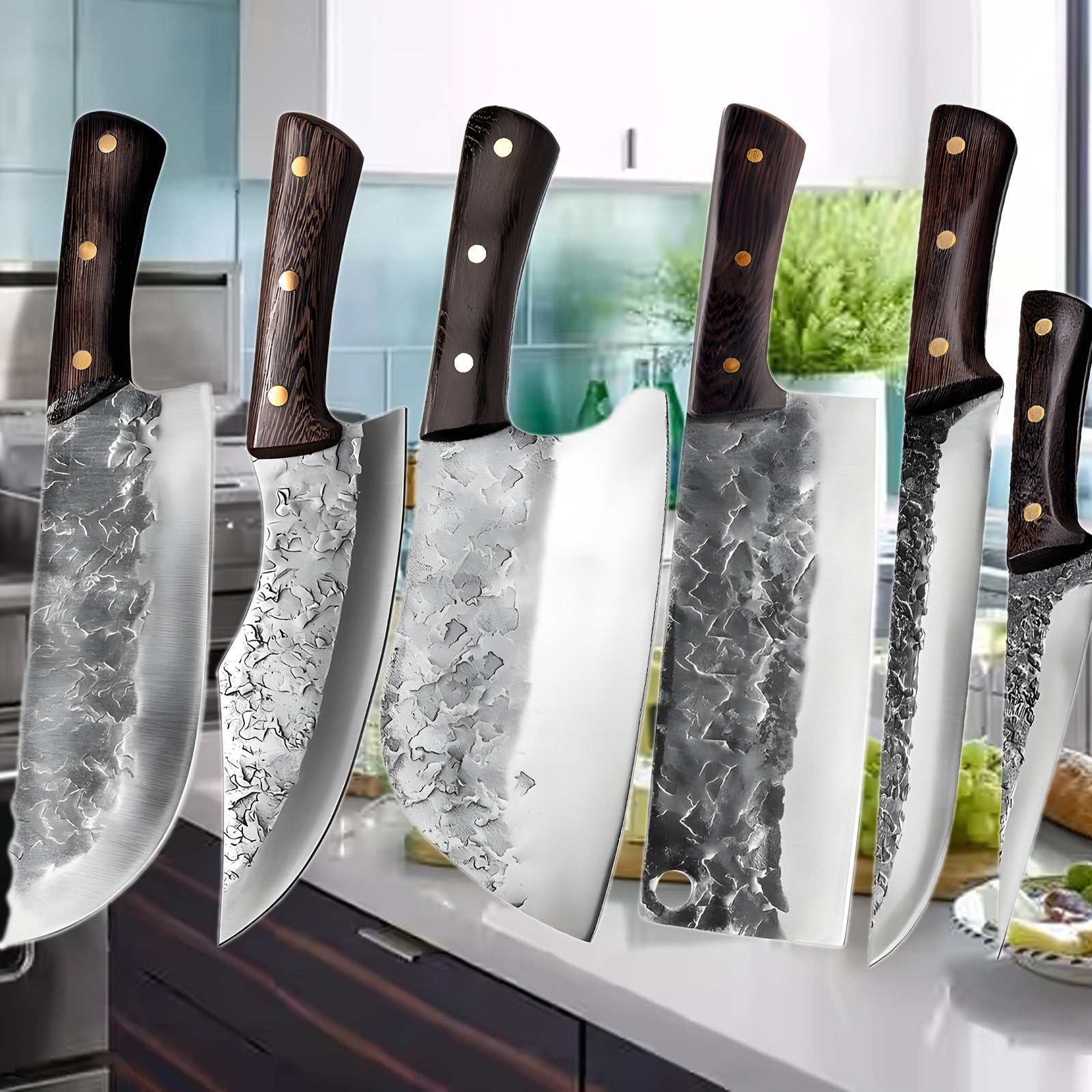 Nzmarket Japanese Damascus Kitchen Knife Set – 4, 6, 7 & 8-Piece
