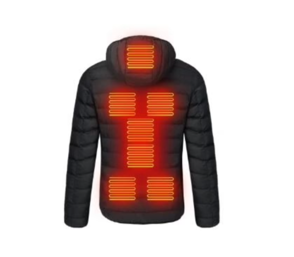 Nzmarket Unisex Heated Jacket – 3 Heating Zones, Sizes S to 4XL
