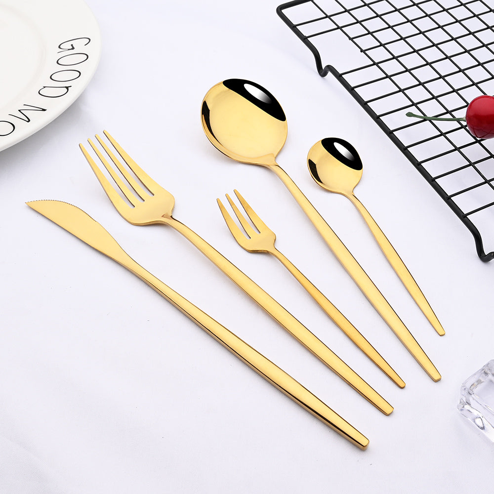 Nzmarket Premium Stainless Steel Dinnerware Set – Steak Knife, Fork, Spoons & Flatware