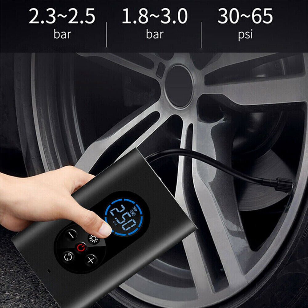 Nzmarket Portable Electric Tyre Inflator – Auto-Stop Digital Pressure Gauge