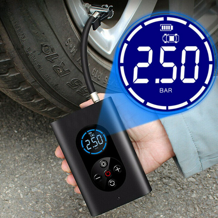 Nzmarket Portable Electric Tyre Inflator – Auto-Stop Digital Pressure Gauge
