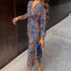 Dineke | Elegant dress with floral print