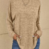 Elegant Long Sleeve Casual Sweater by Elizabeth