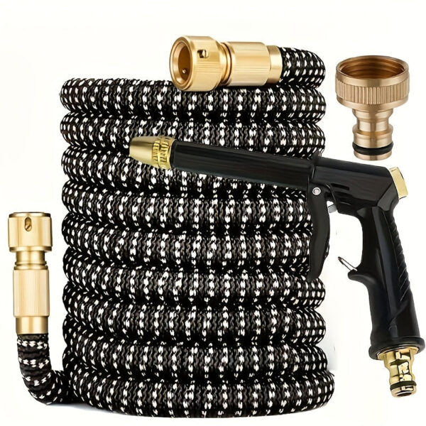 Nzmarket Expandable Garden Hose Set – Triple-Length, High-Pressure with Spray Nozzle