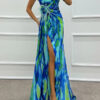 Sandra | Vibrant Draped Dress