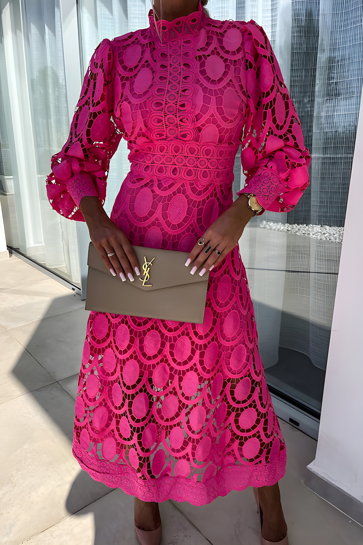 Nzmarket Patricia Romantic Lace Dress – Elegant Evening Wear