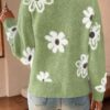 Sylvie - Cardigan Féminin Fleuri Boutonné