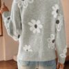 Sylvie - Cardigan Féminin Fleuri Boutonné