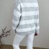 Manon - Pull Élégant Rayé Col Roulé