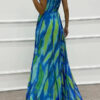 Sandra | Vibrant Draped Dress