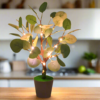 Nzmarket LED Faux Leaf Christmas Table Lamp – Warm Botanical Festive Display