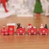 Nzmarket Wooden Christmas Train Decoration Set – Classic Festive Centrepiece