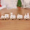 Nzmarket Wooden Christmas Train Decoration Set – Classic Festive Centrepiece