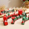Nzmarket Wooden Christmas Train Decoration Set – Classic Festive Centrepiece