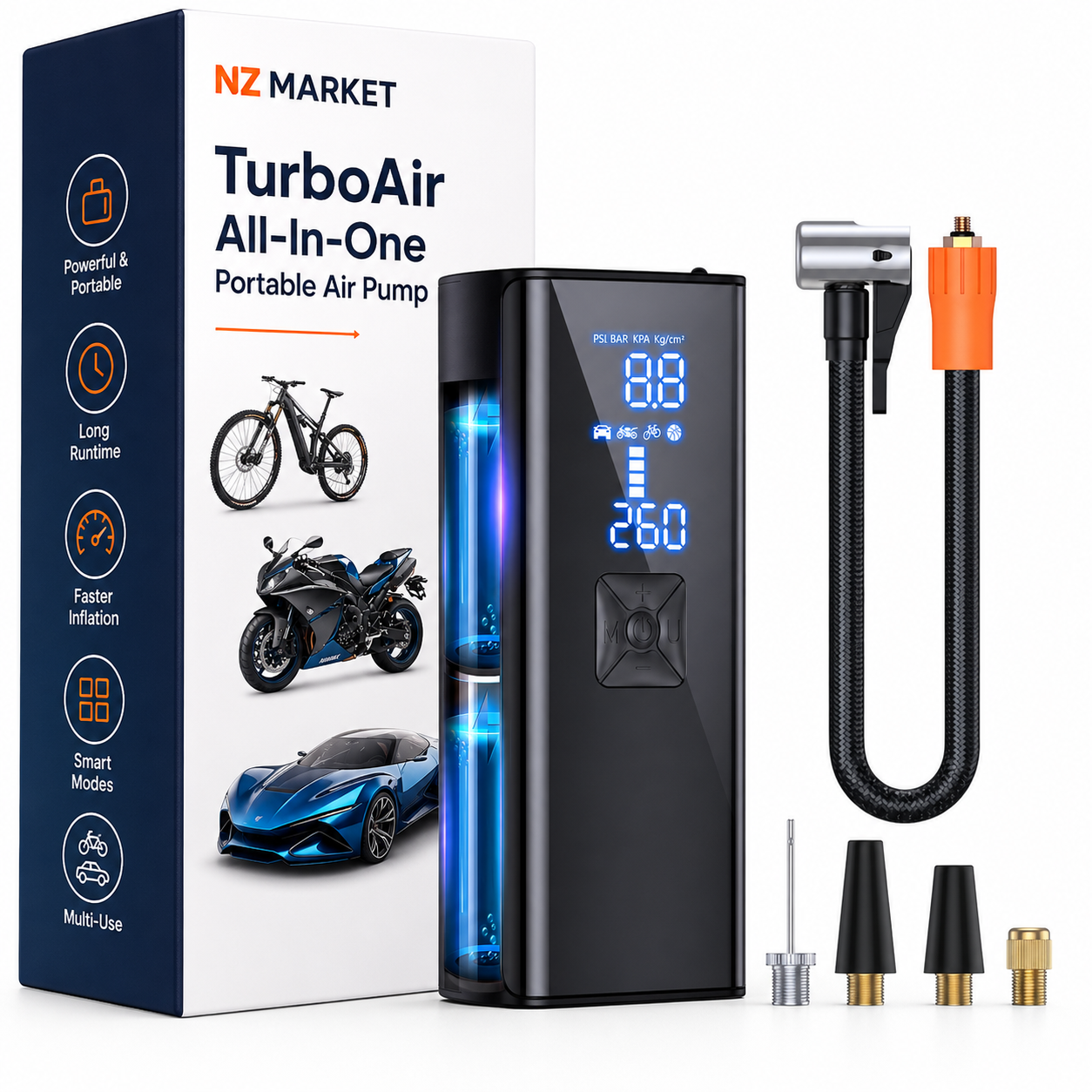 TurboAir All-In-One Portable Air Pump