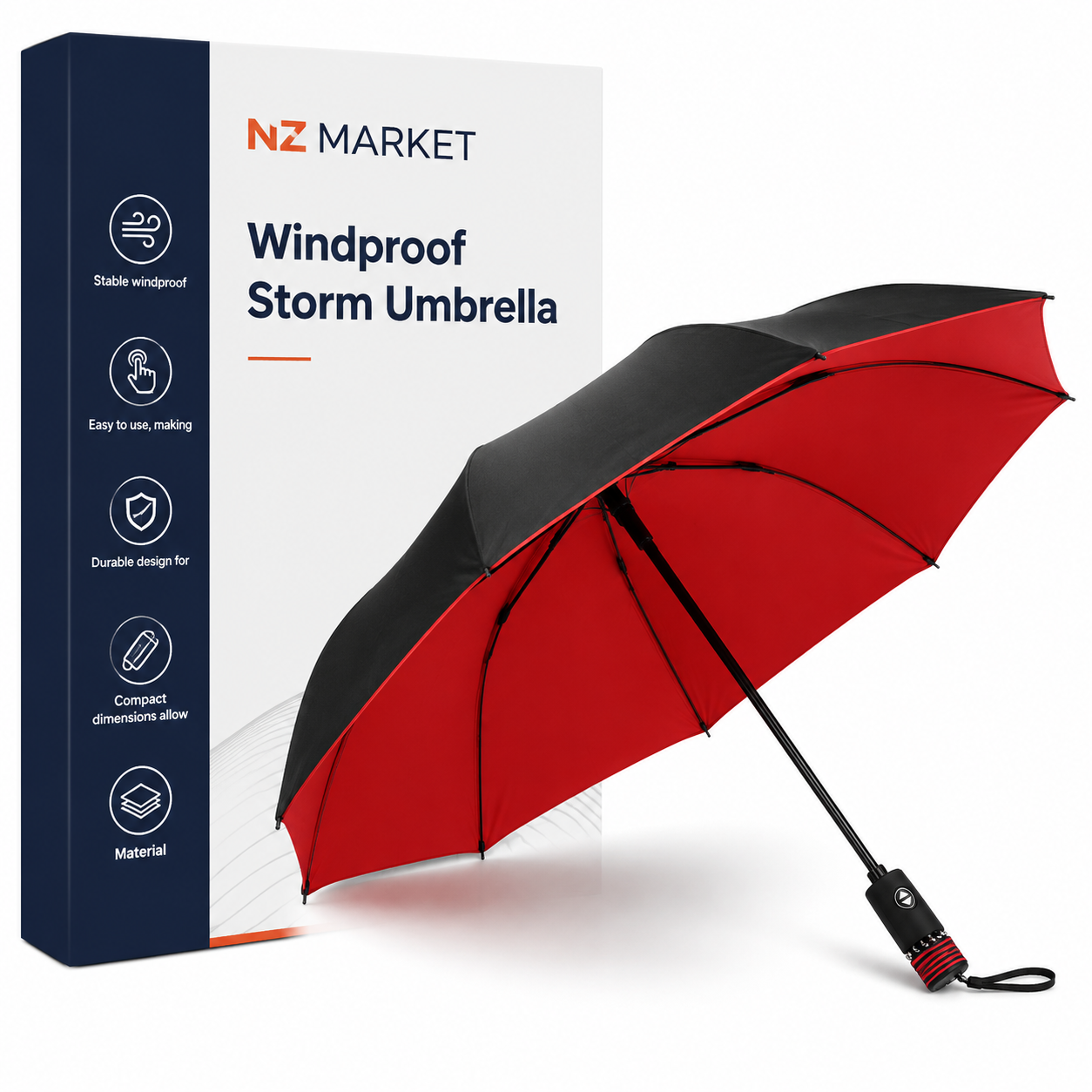 Windproof Storm Umbrella - Built for Rain and Wind