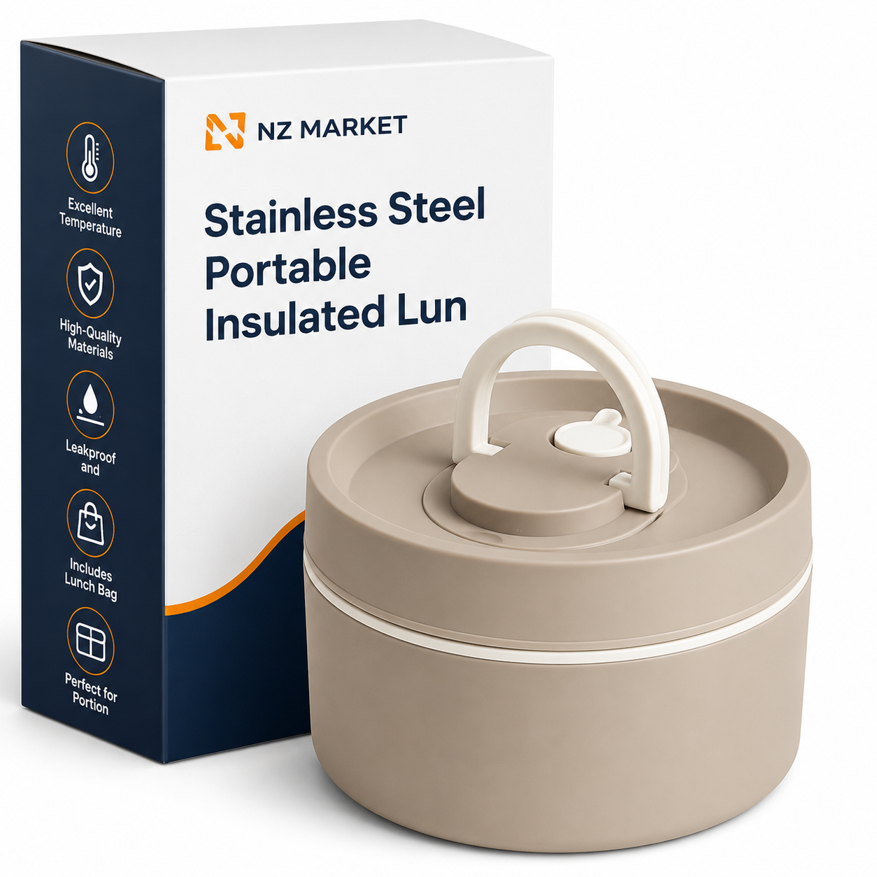 Stainless Steel Portable Insulated Lunch Box