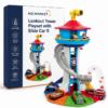 Nzmarket Lookout Tower Playset with Slide Car Ramp and Race Track Toy