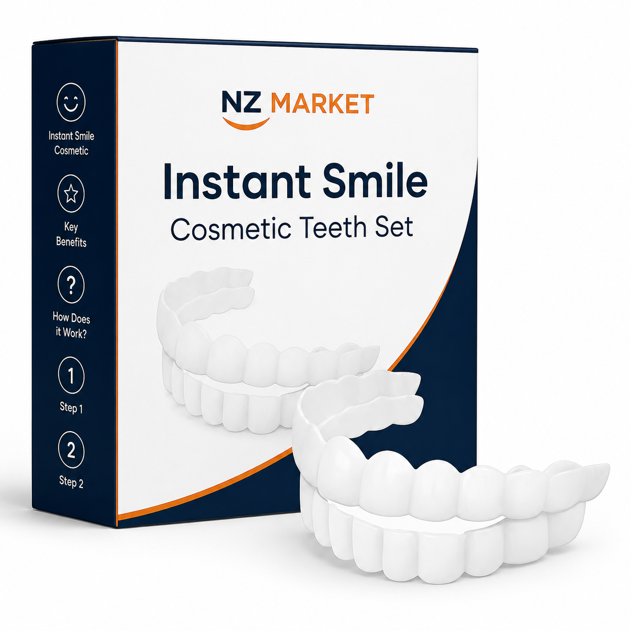 Instant Smile Cosmetic Teeth Set - Top & Bottom Veneer Look
