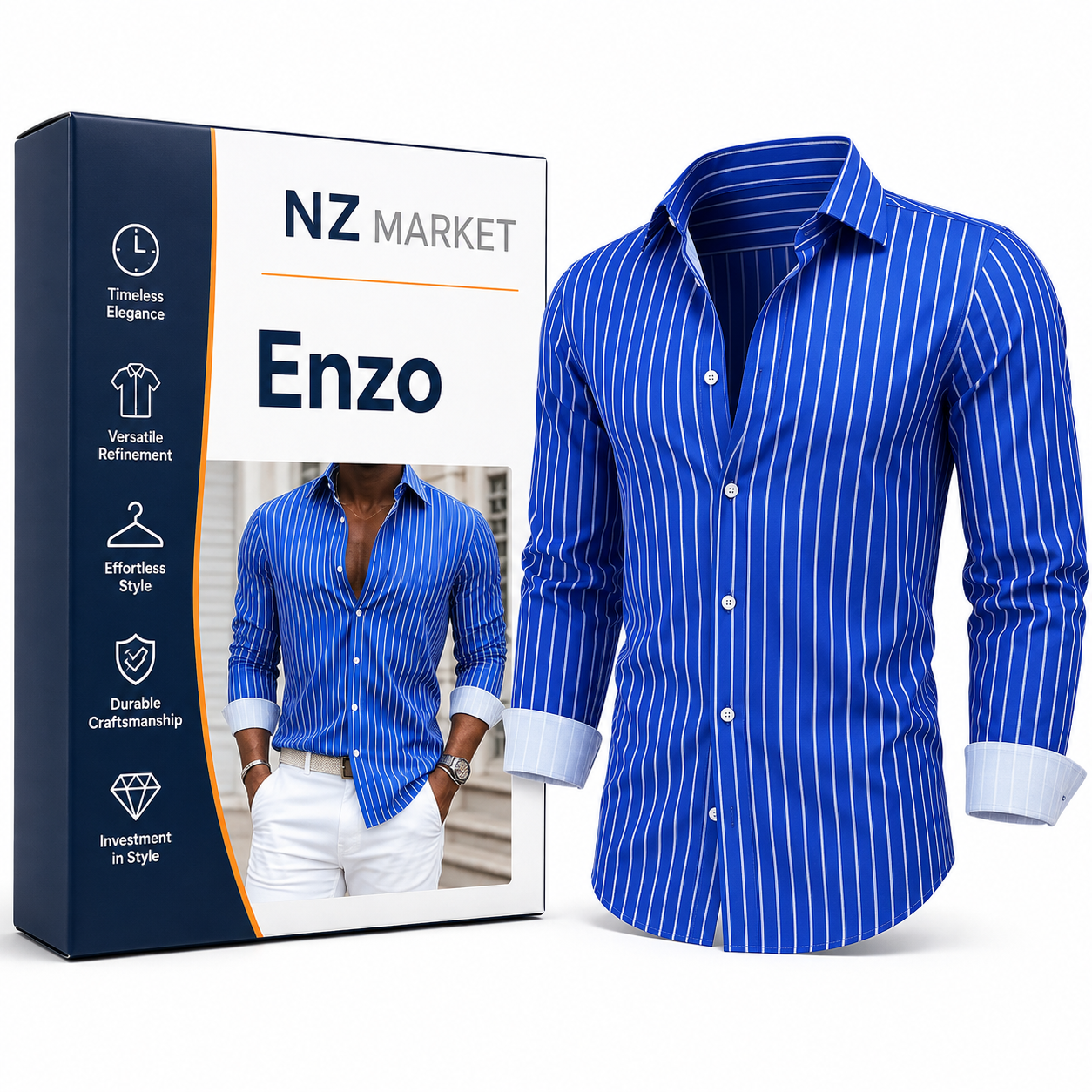 Enzo - Classic Striped Shirt