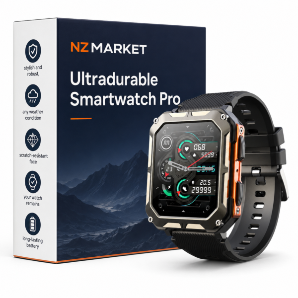 Ultradurable Smartwatch Pro - Waterproof, Shockproof, Scratch-Resistant
