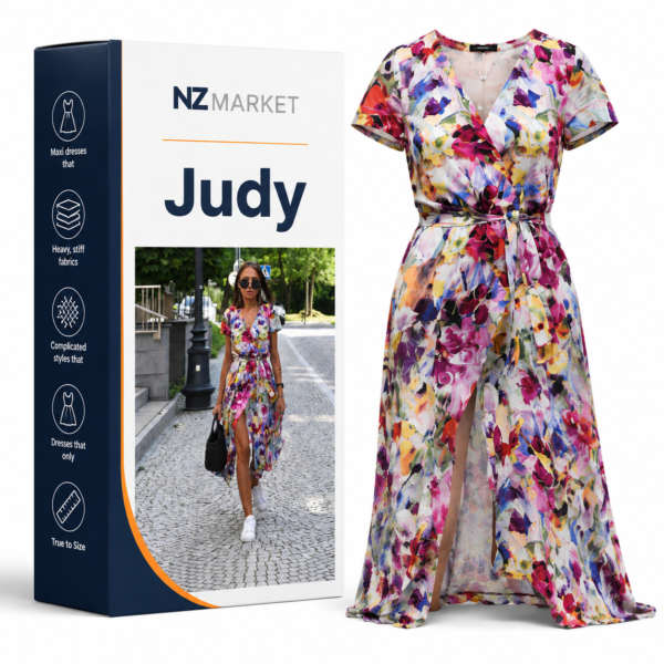 Judy | Stylish V-Neck Floral Dress