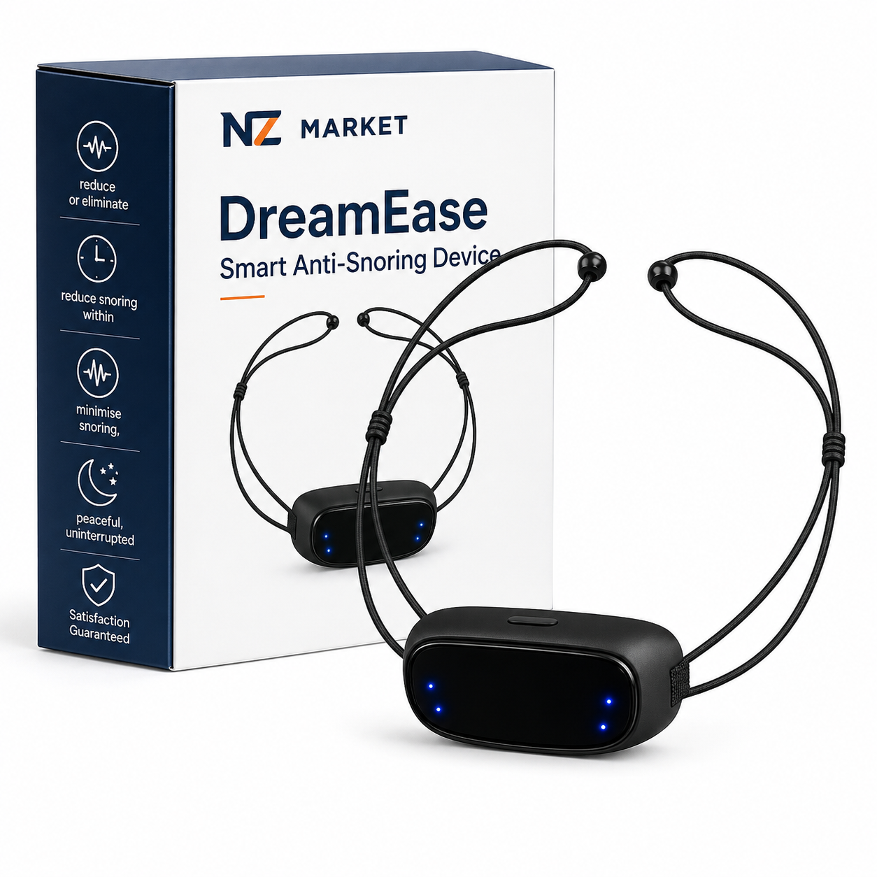 DreamEase Smart Anti-Snoring Device - With Sleep Monitoring