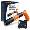 PowerX Pneumatic Air Nailer Gun – Heavy-Duty Brad/Finish Nailer