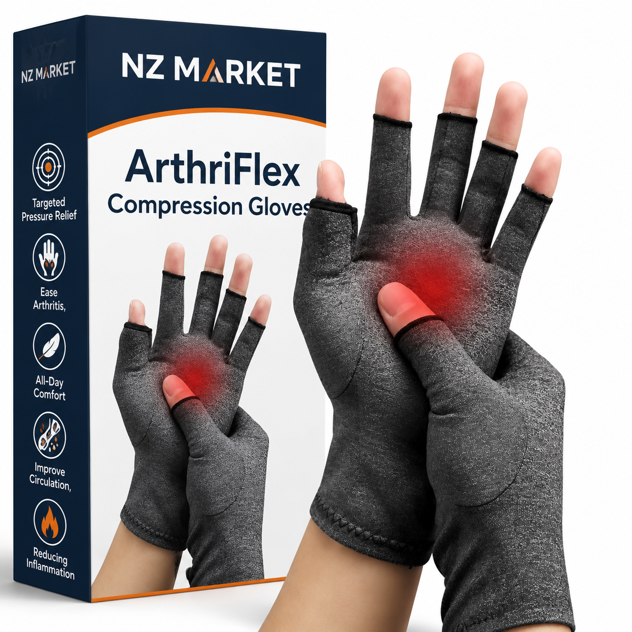 ArthriFlex Compression Gloves - Hand Support & Comfort