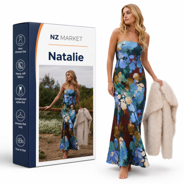 Natalie | Retro Colored Maxi Dress