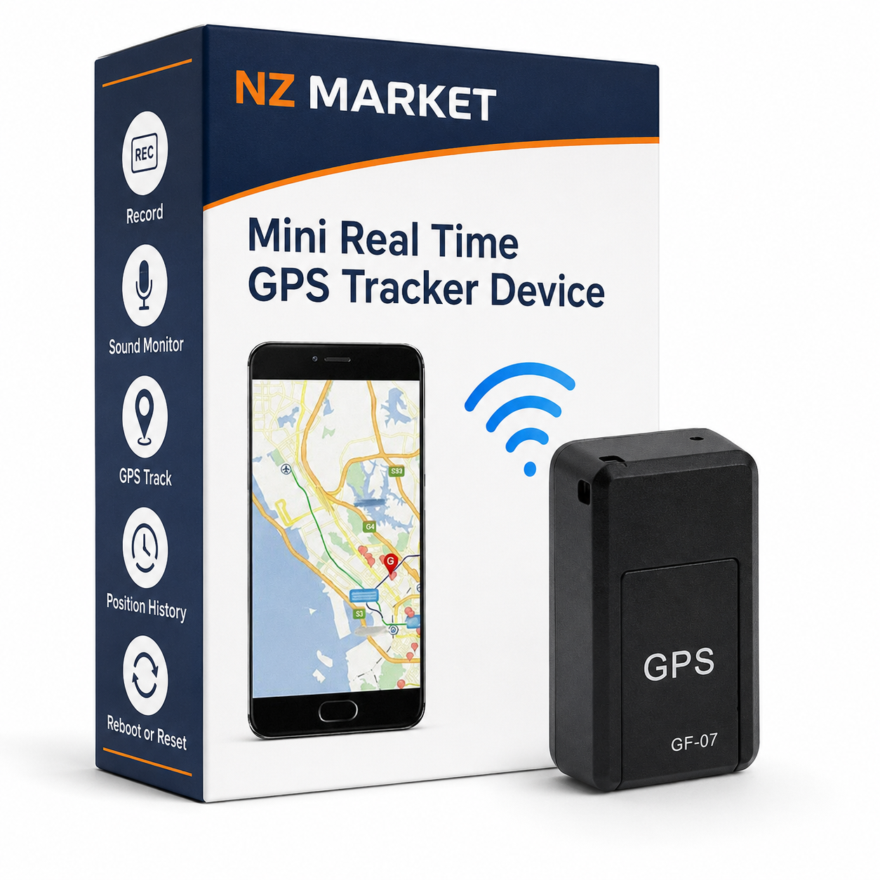 Mini Real Time GPS Tracker Device - Small Size and Light Weight