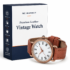 Premium Leather Vintage Watch - Small Round Dial