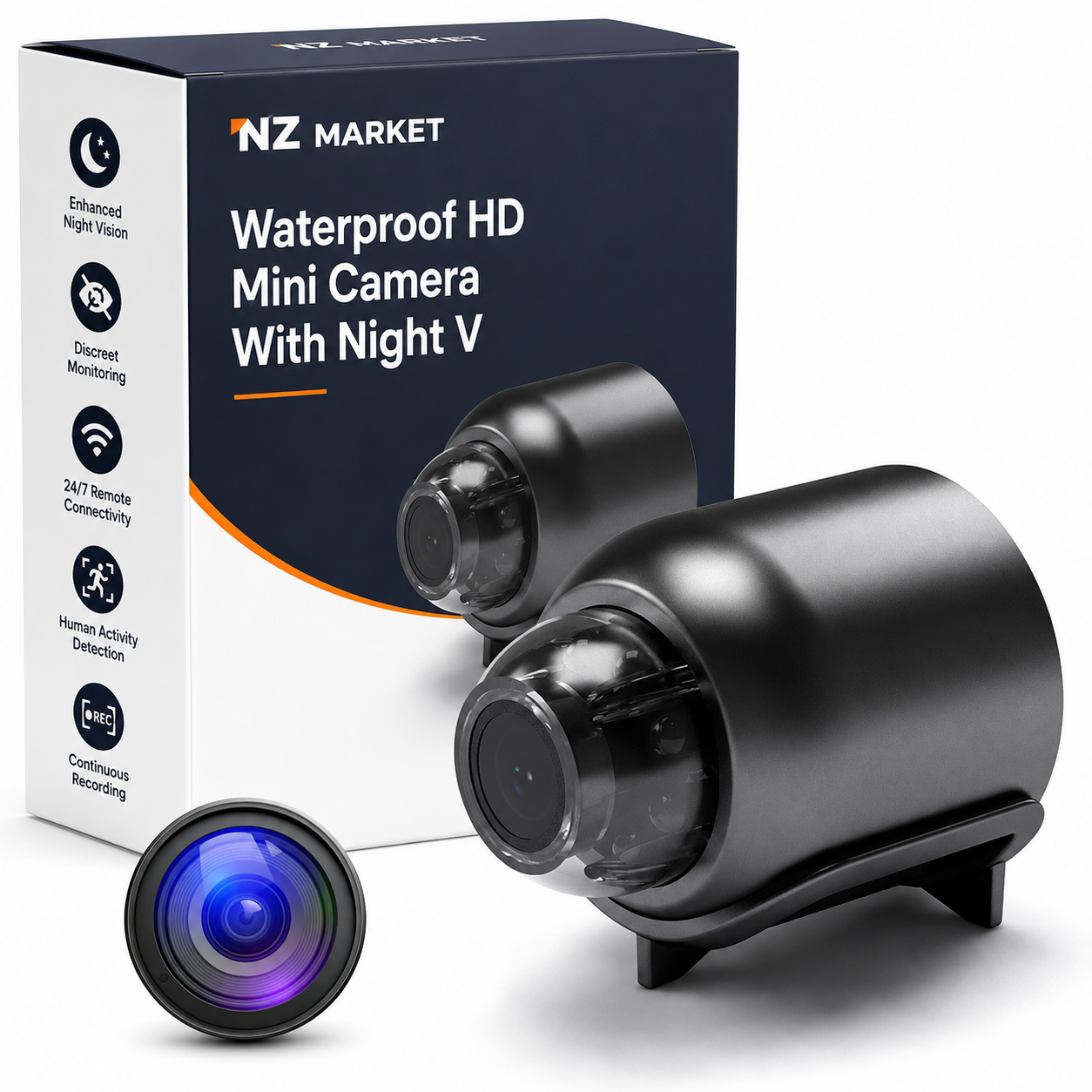 Waterproof HD Mini Camera With Night Vision and Wide Angle Lens WiFi 1080P