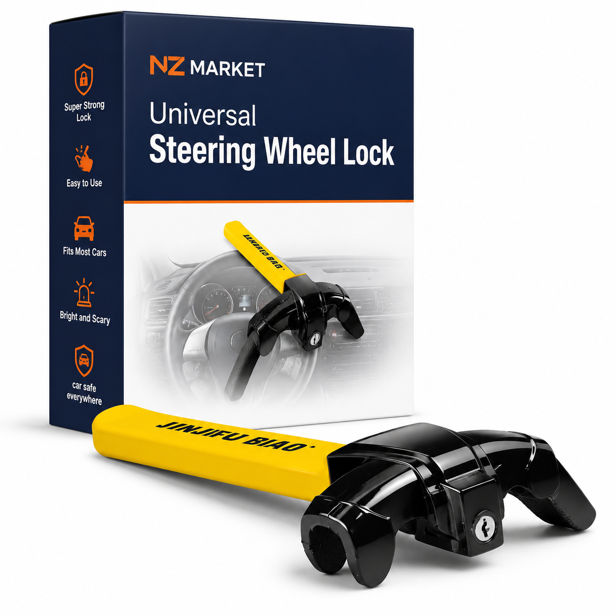Universal Steering Wheel Lock - Anti-Theft