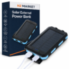 Solar External Power Bank – 20,000mAh, Waterproof & Portable USB Charger