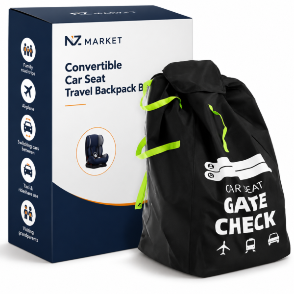 Nzmarket Convertible Car Seat Travel Backpack Bag | Waterproof Child Seat Protector