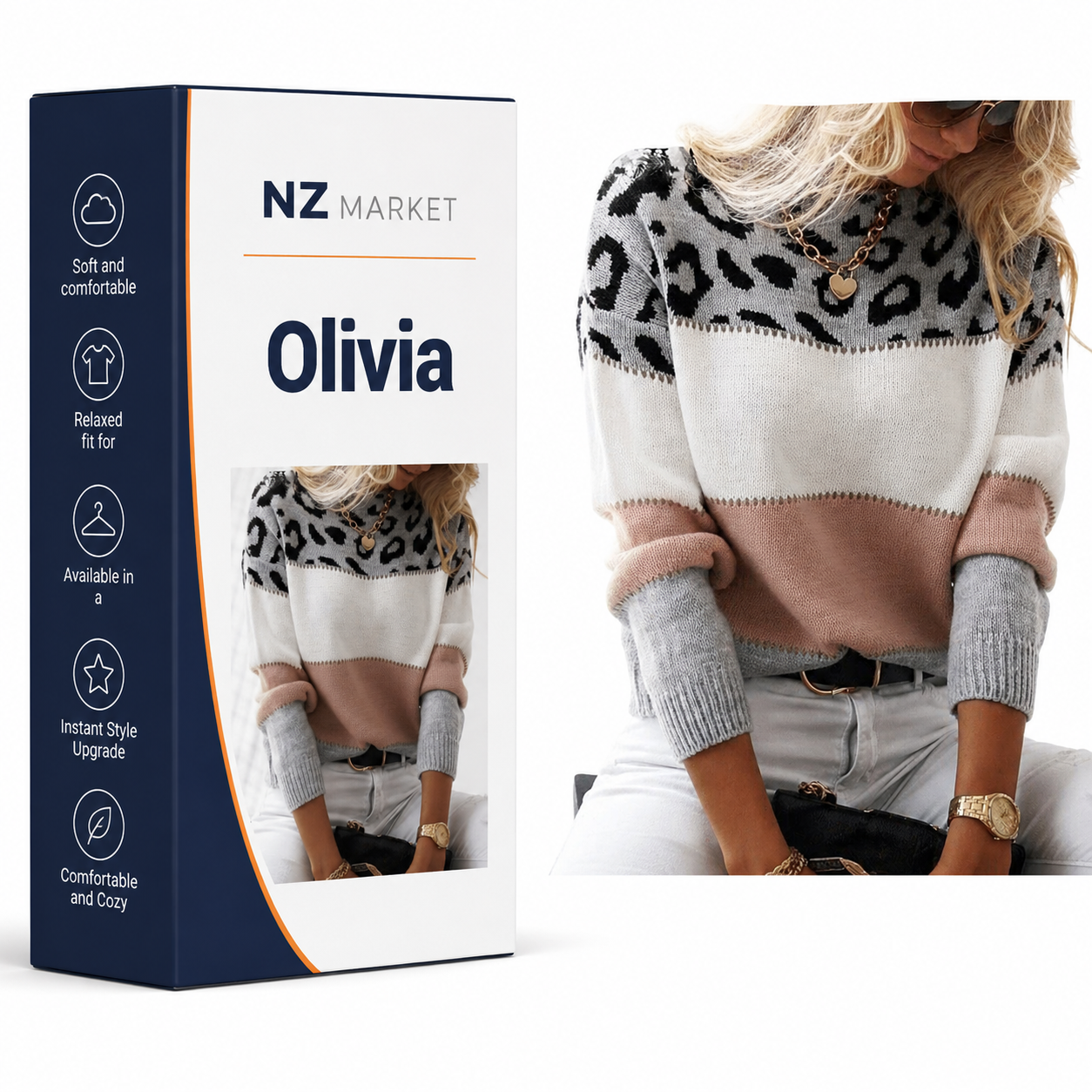 Olivia - Leopard Print Sweater