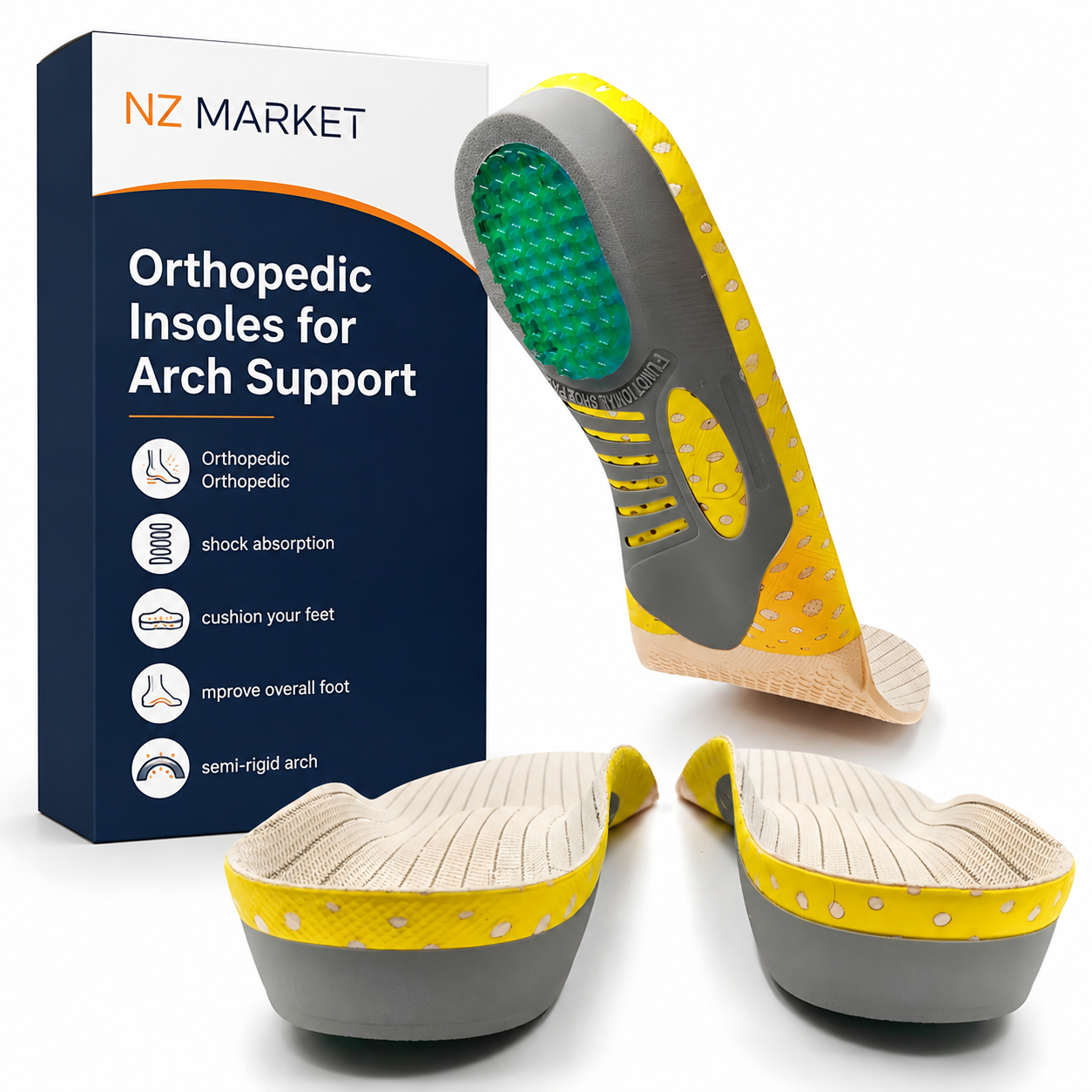 Orthopedic Insoles for Arch Support