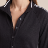 Women's Minimalist White-trimmed Button-down Collar Sweatshirt Dress Maxi Dress