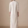Women's Minimalist White-trimmed Button-down Collar Sweatshirt Dress Maxi Dress
