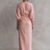 Women's Minimalist V-neck Linen Blend Maxi Dress