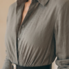 Ladies Lapel Long Sleeve Single Breasted Belt Maxi Dress