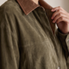 Women's Simple Loose Leather Lapel Spliced Suede Mini Dress