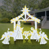 Nzmarket Outdoor Illuminated Nativity Scene Silhouette Christmas Display
