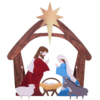 Nzmarket Outdoor Illuminated Nativity Scene Silhouette Christmas Display