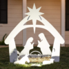 Nzmarket Outdoor Illuminated Nativity Scene Silhouette Christmas Display