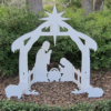 Nzmarket Outdoor Illuminated Nativity Scene Silhouette Christmas Display